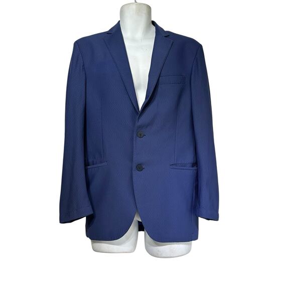 TWILLORY Stretch Non Iron Washable Cooling Tech Mesh Blue Blazer Sport Coat 38S - Picture 1 of 10